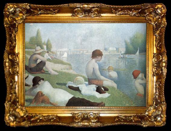 framed  Georges Seurat Bath, ta009-2